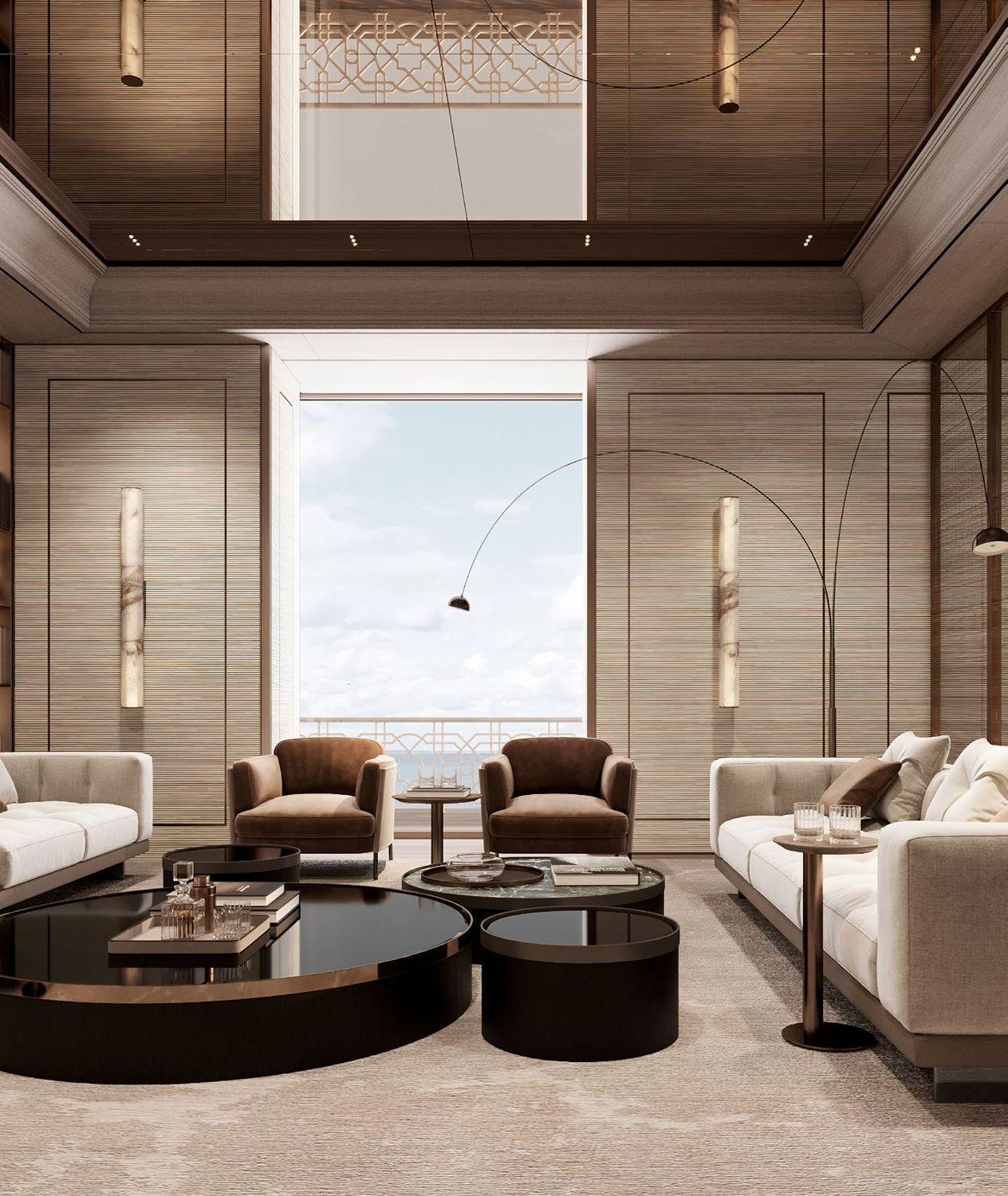 A dining room looking out to the water